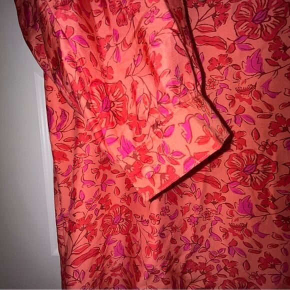 Vineyard Vines Papaya Floral Print Helenium    Ruffle Tunic Dress - Picture 2 of 9